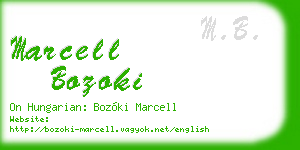 marcell bozoki business card